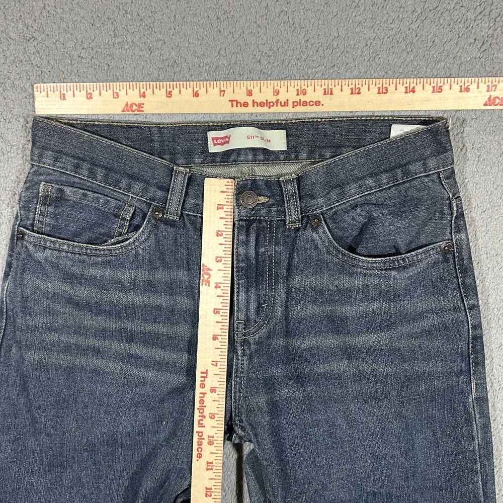 Levis Jeans Mens 30x30 Blue 511 Slim Straight Leg Denim Pants #3321